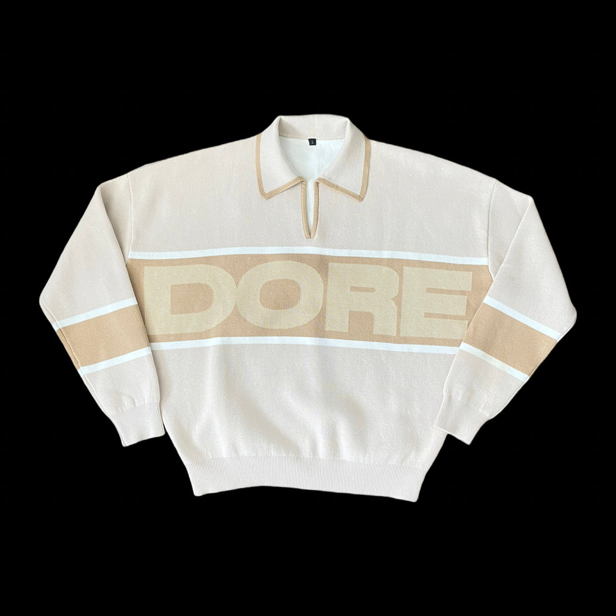 DORE KNIT POLO SWEATER OFFWHITE/PALE BEIGE – Dorestudios